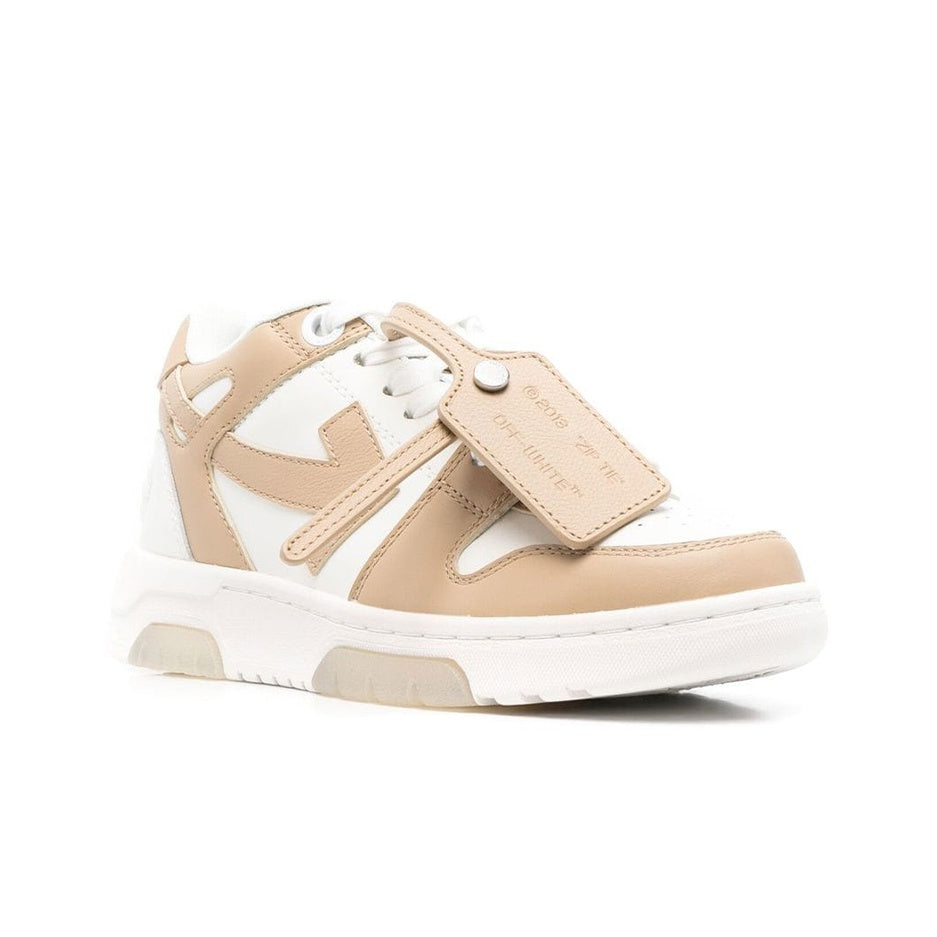 OFF WHITE Out Of Office Low Top Sneaker 'Tan White' Women's