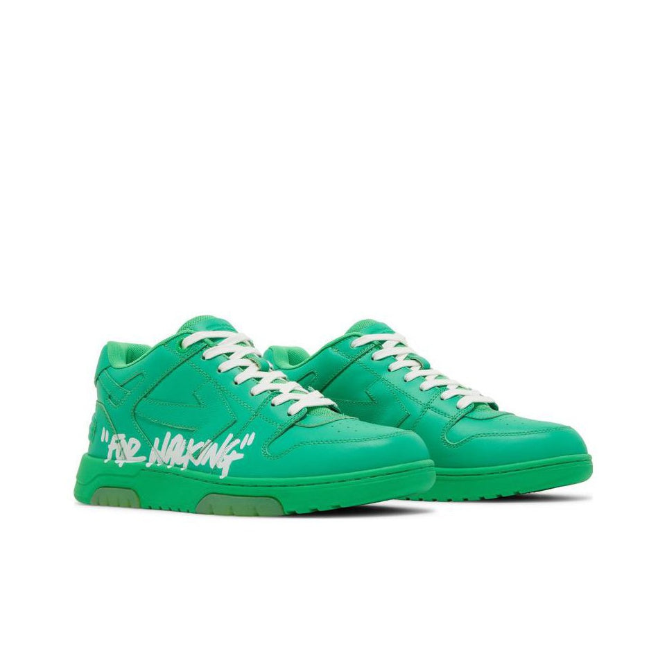 OFF-WHITE Out Of Office Ooo 'For Walking' Low Tops Green