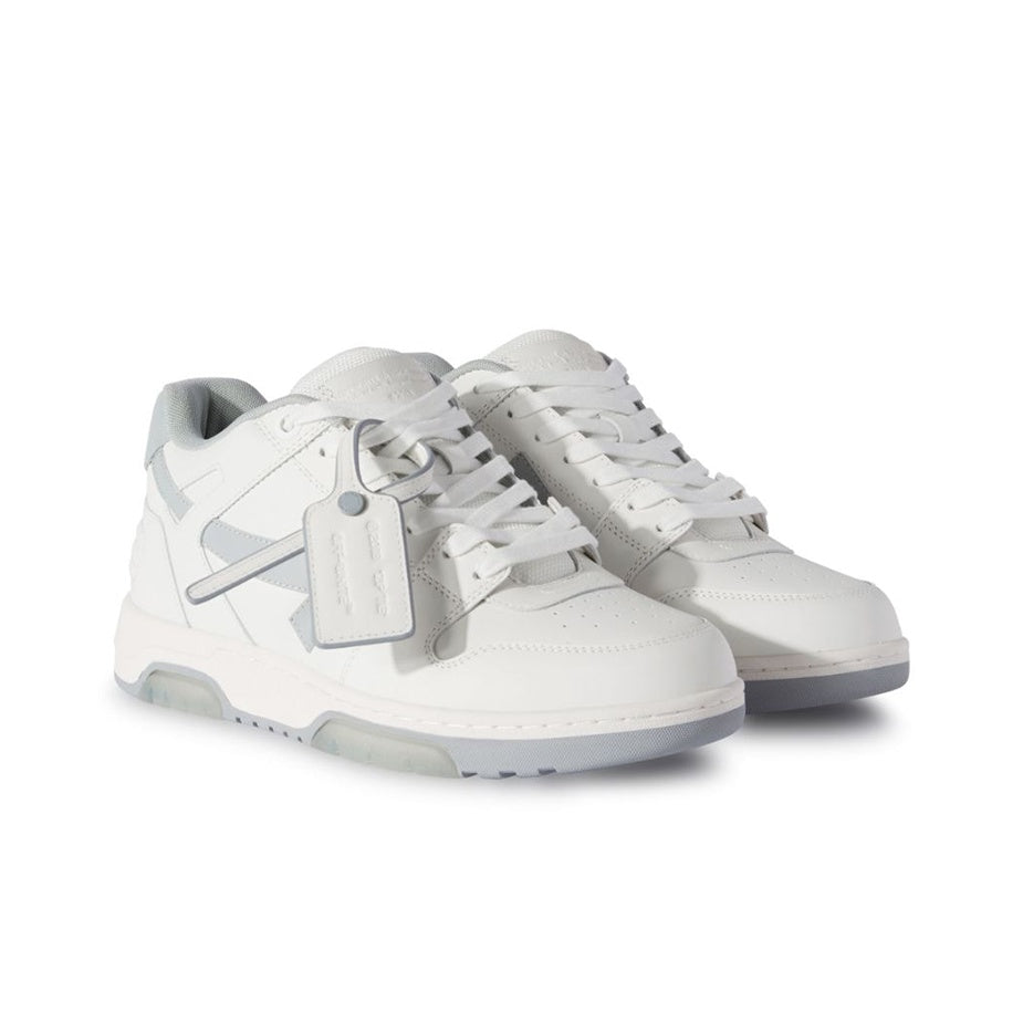 OFF WHITE Out Of Office Leather Sneakers 'Grey White'