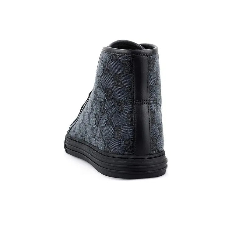 GUCCI GG CANVAS HIGH TOP SNEAKERS GREY