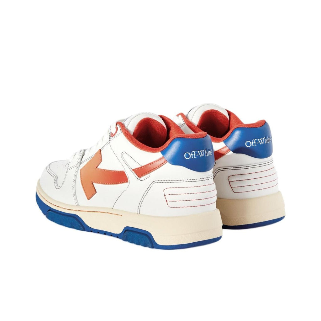 OFF WHITE Out Of Office Ooo Low Tops White Orange Blue Contrast Stitching