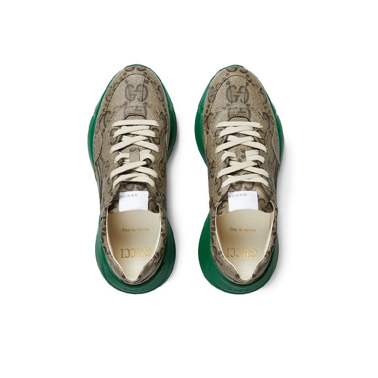 GUCCI 100 Rhyton 'Beige Green Monogram'