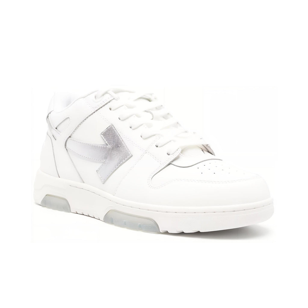 OFF WHITE Out Of Office Ooo Low Tops White Silver