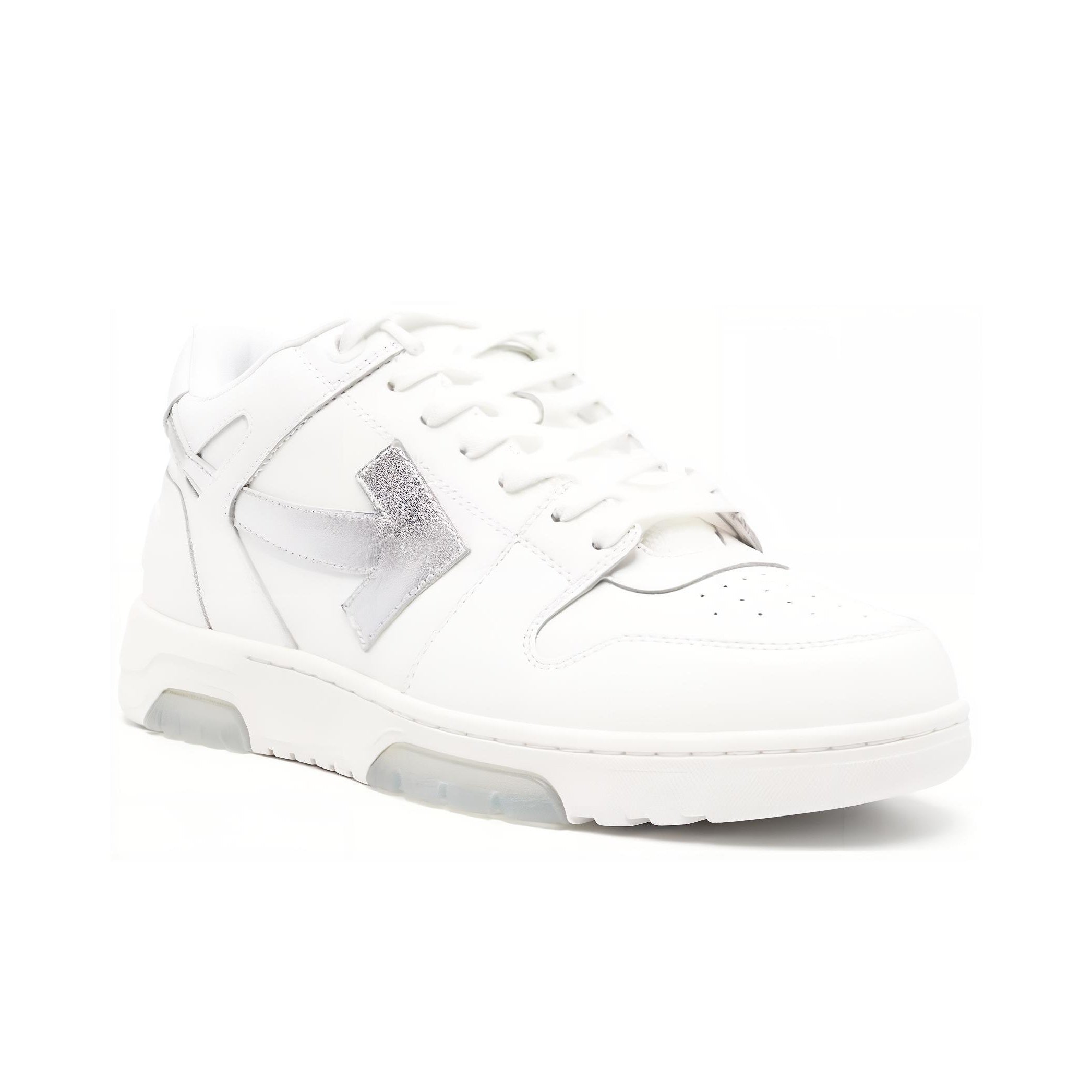 OFF WHITE Out Of Office Ooo Low Tops White Silver
