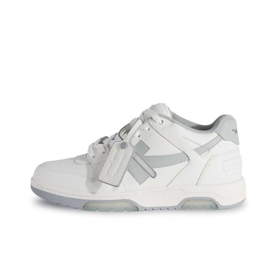 OFF WHITE Out Of Office Leather Sneakers 'Grey White'