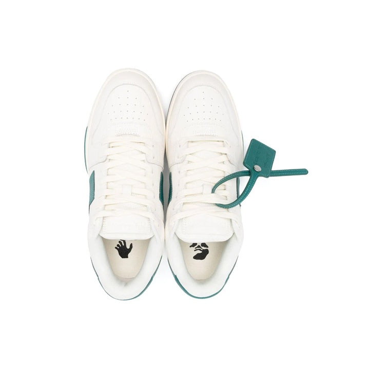 OFF WHITE Out Of Office Ooo Low Tops White Green FW22